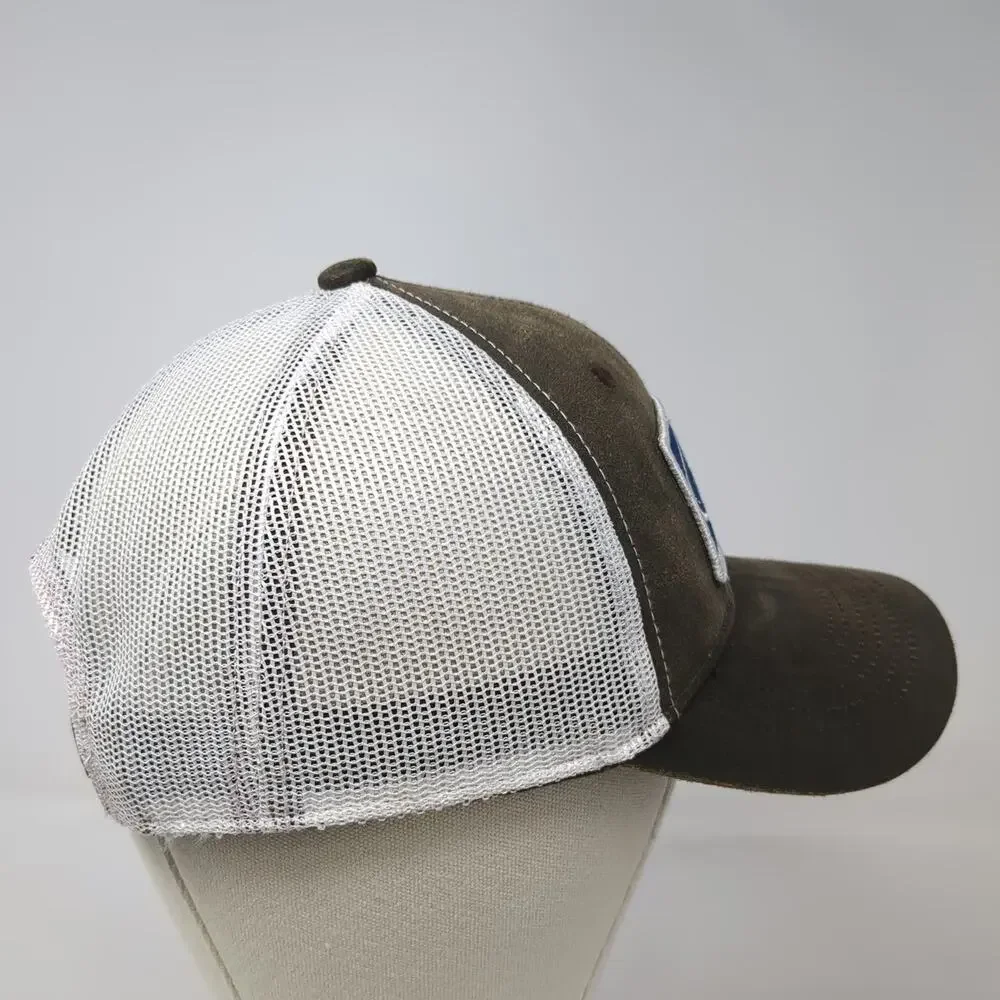Outdoor Cap Brown Trucker Hat One Size Ford Logo Patch Mesh Distressed Snapback